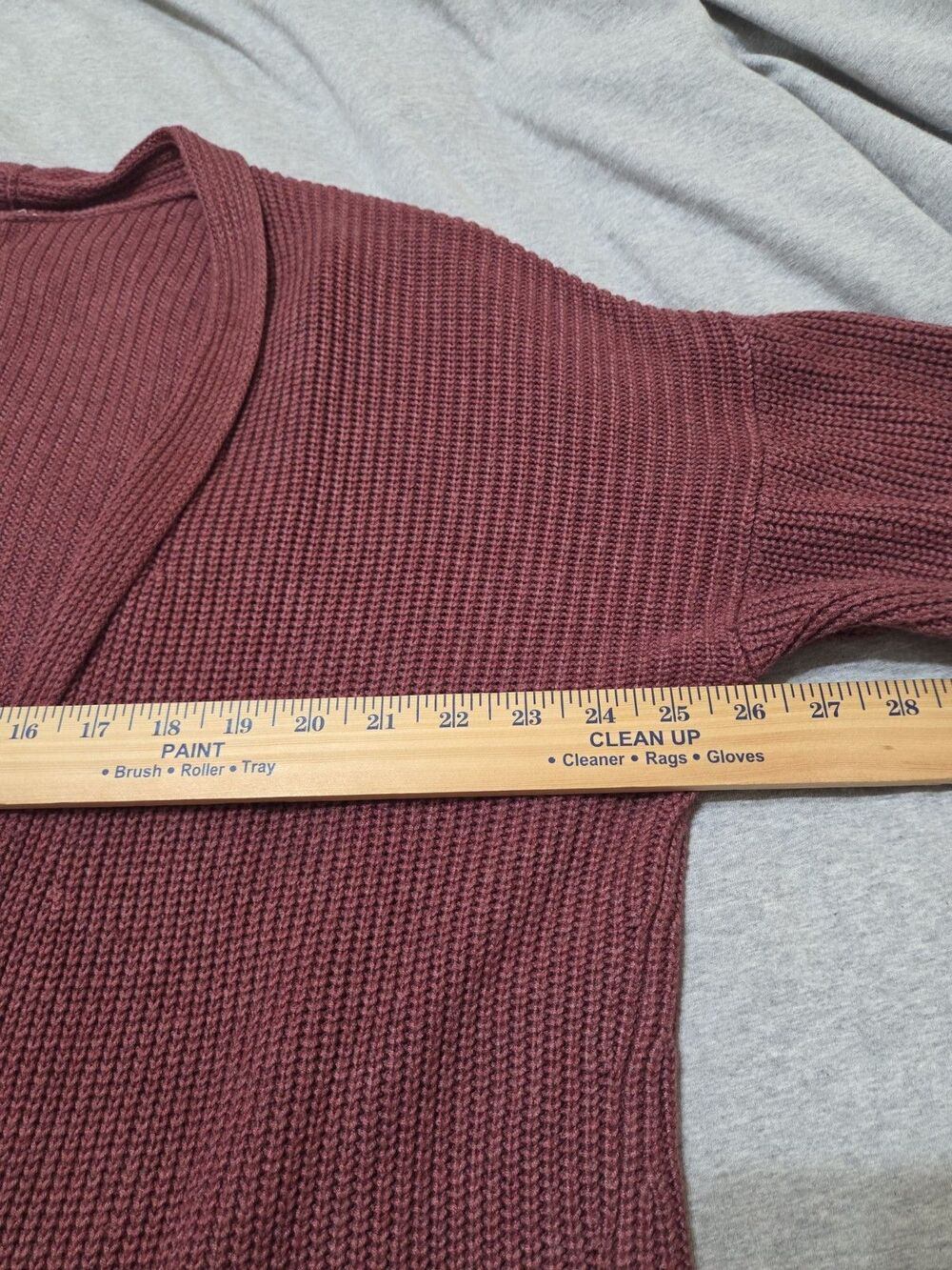 Lululemon Cashlu Sweater Wrap Knit Pockets Heathered Mulled Wine Women's L/XL U2 - Picture 9 of 10